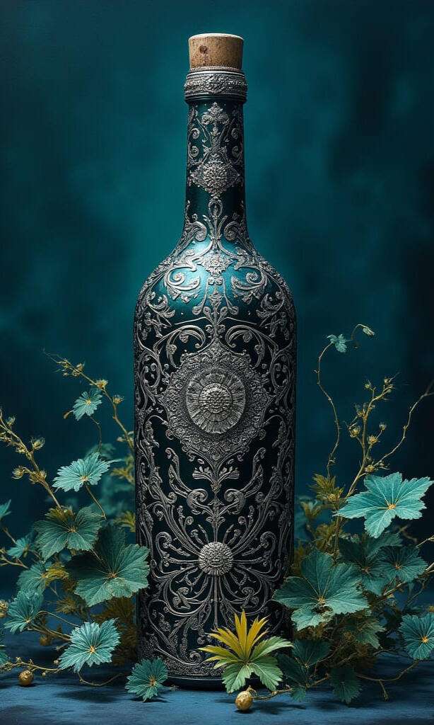 Dekorative Flasche aus der Carrd-Slideshow