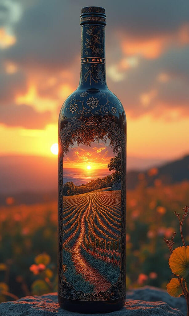 Dekorative Flasche aus der Carrd-Slideshow