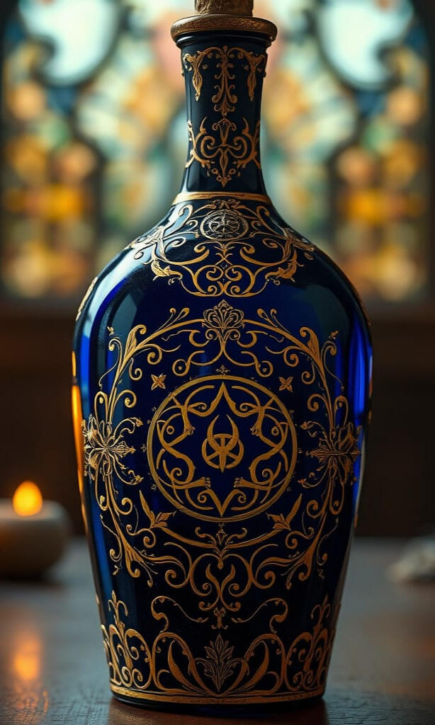 Dekorative Flasche aus der Carrd-Slideshow